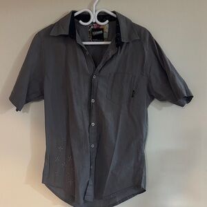 Billabong Gray Short-Sleeve Button-Down Shirt